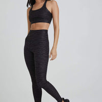 Strappy Bra Charcoal Zebra