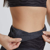 High Waist Leggings Charcoal Zebra