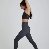 High Waist Leggings Charcoal Zebra