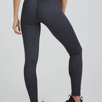 High Waist Leggings Charcoal Zebra