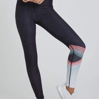 High Waist Reversible Leggings Neon Roller Girl