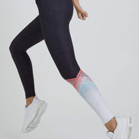 High Waist Reversible Leggings Neon Roller Girl