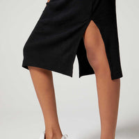 Jane Rib Dress Jet Black