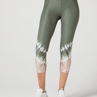 Camila Cropped Front Pocket Legging Inked Tie Dye