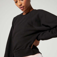 Amor Raglan Sweatshirt Jet Black