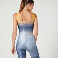 Thalia Cropped Tank Silk Metal