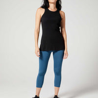 Alice Rib Tank Jet Black