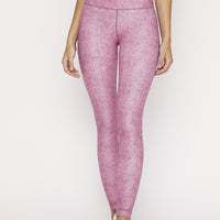 High-Waist Reversible Legging Pink Derby Stripe