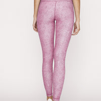 High-Waist Reversible Legging Pink Derby Stripe