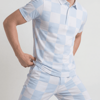 Adam Short Baby Blue Checkers