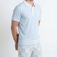 Polo Shirt Striped Baby Blue