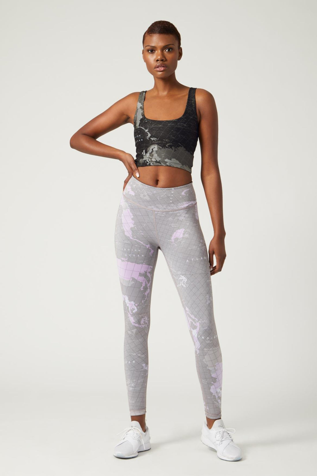 High Waist Reversible Legging Compass Black