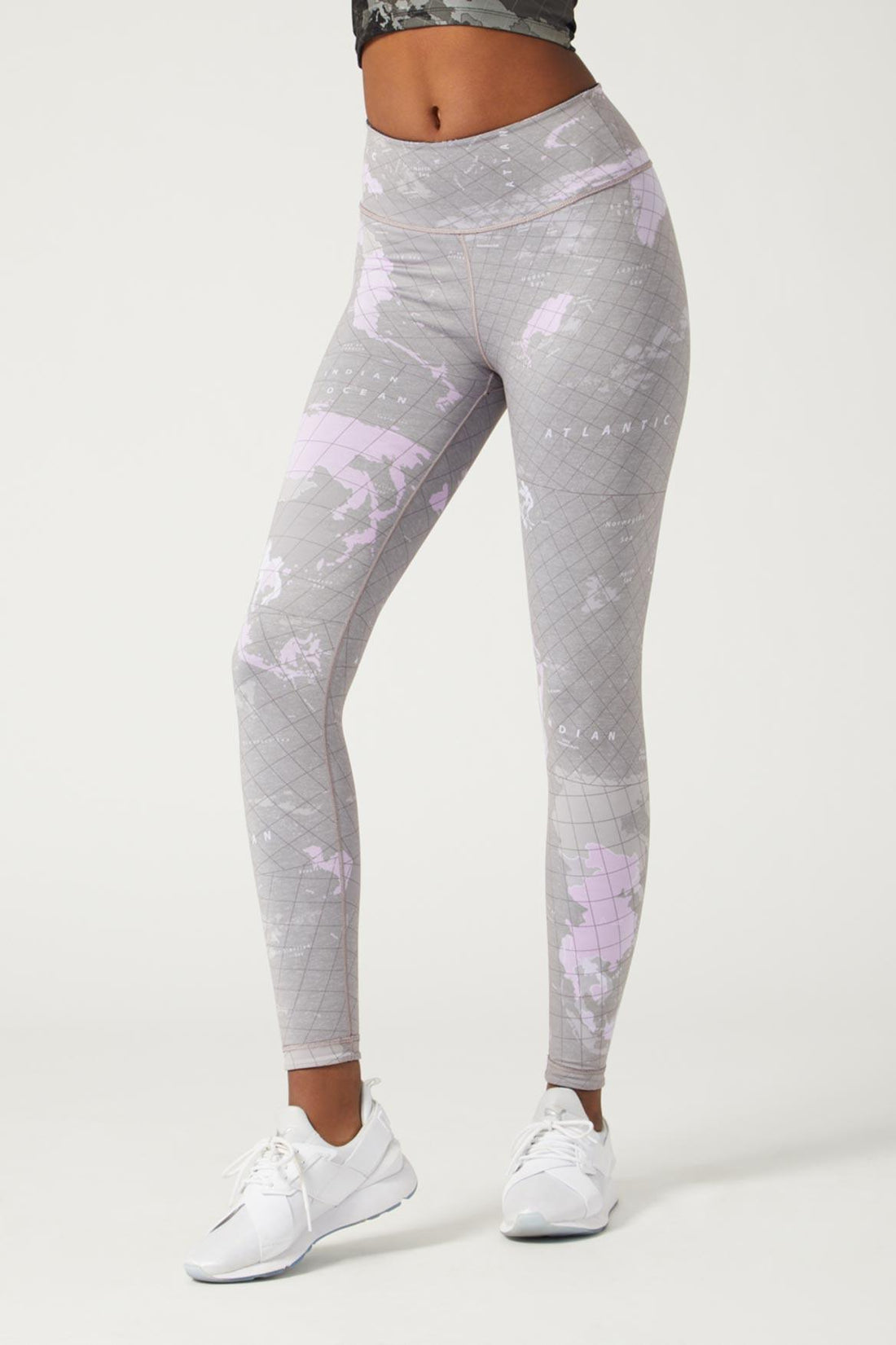 High Waist Reversible Legging Compass Black