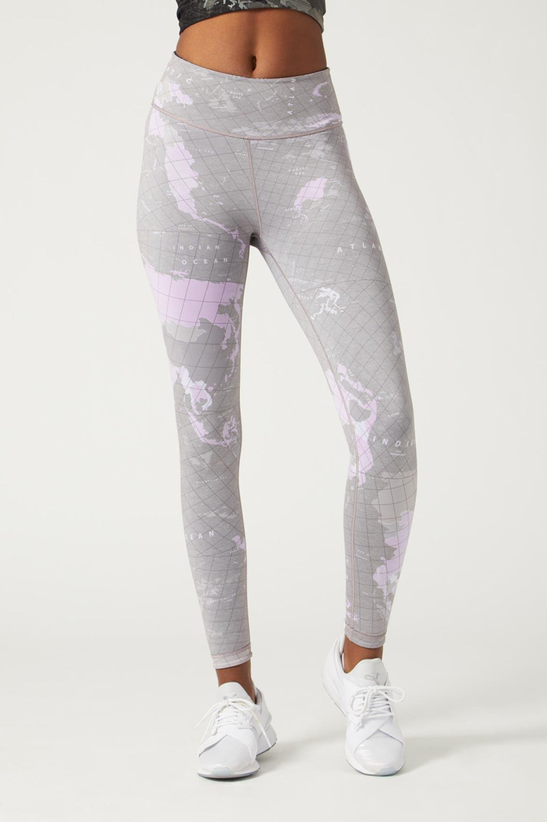 High Waist Reversible Legging Compass Black