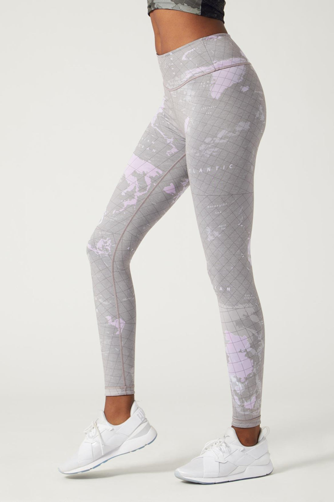 High Waist Reversible Legging Compass Black