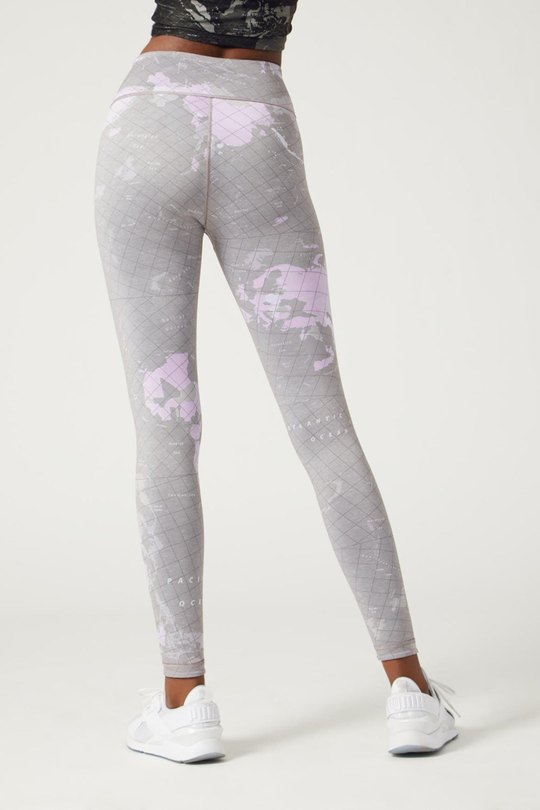 High Waist Reversible Legging Compass Black