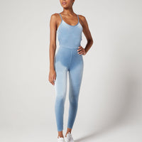 Megan Bodysuit Velvet Blue Mist