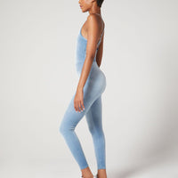 Megan Bodysuit Velvet Blue Mist