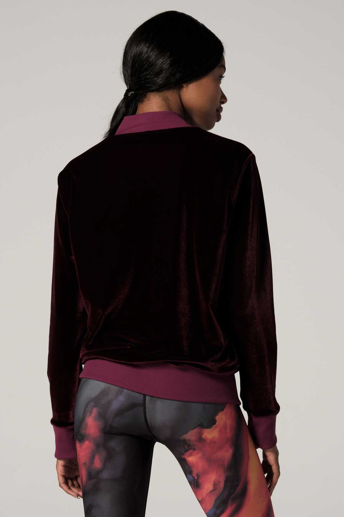 Velvet Bomber Jacket Bordeaux