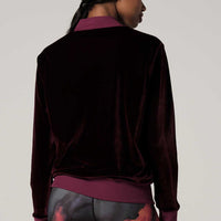 Velvet Bomber Jacket Bordeaux