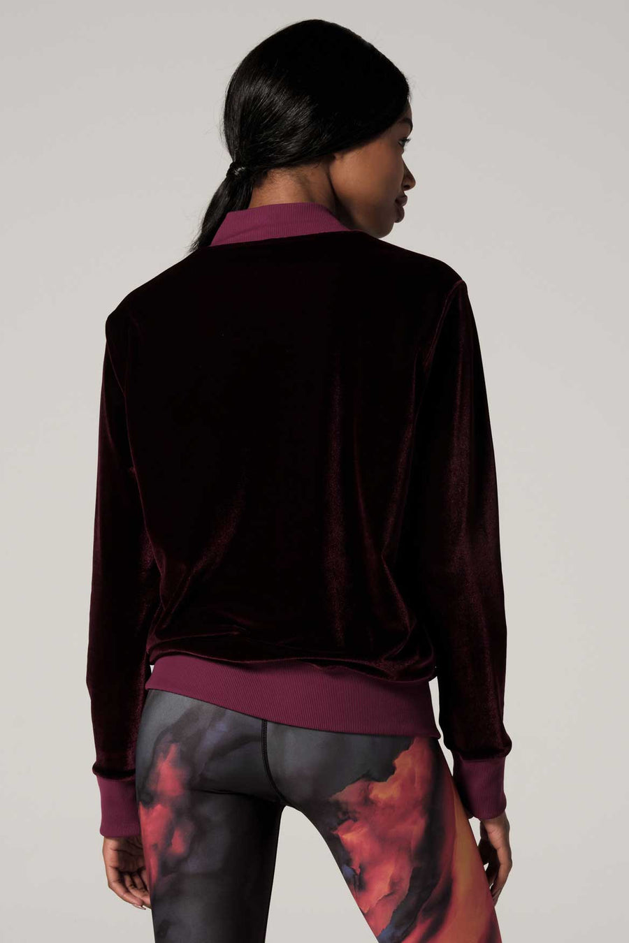Velvet Bomber Jacket Bordeaux