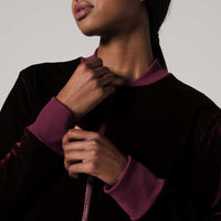 Velvet Bomber Jacket Bordeaux