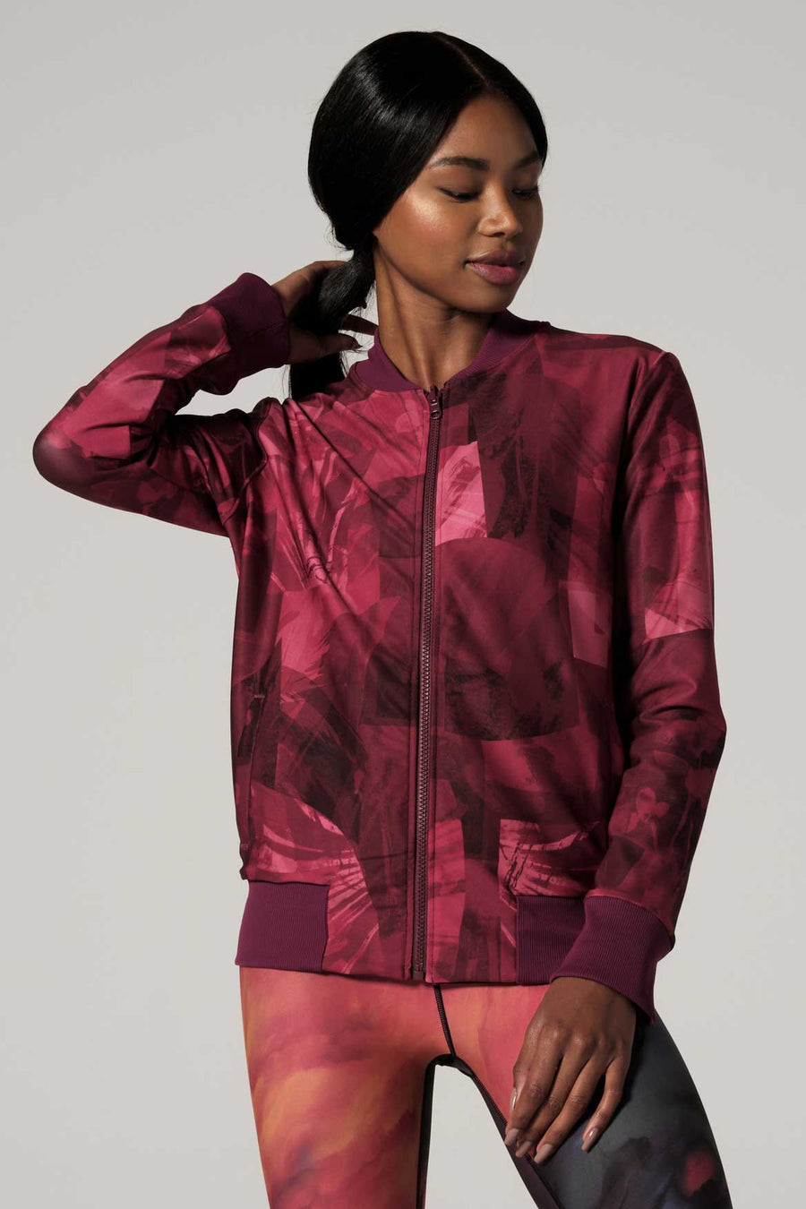 Velvet Bomber Jacket Bordeaux