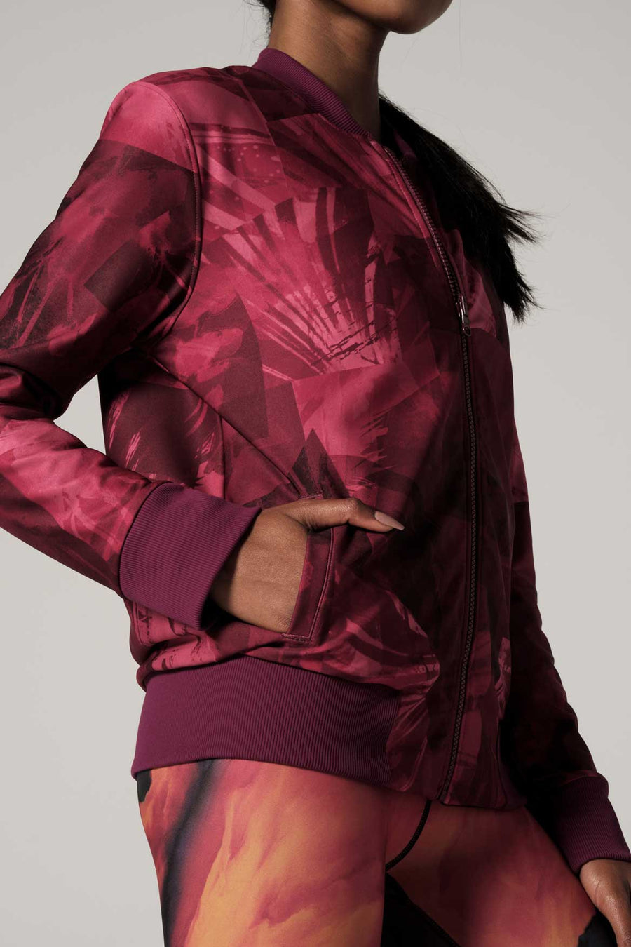 Velvet Bomber Jacket Bordeaux