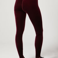 Bowie High Waist Legging Velvet Bordeaux