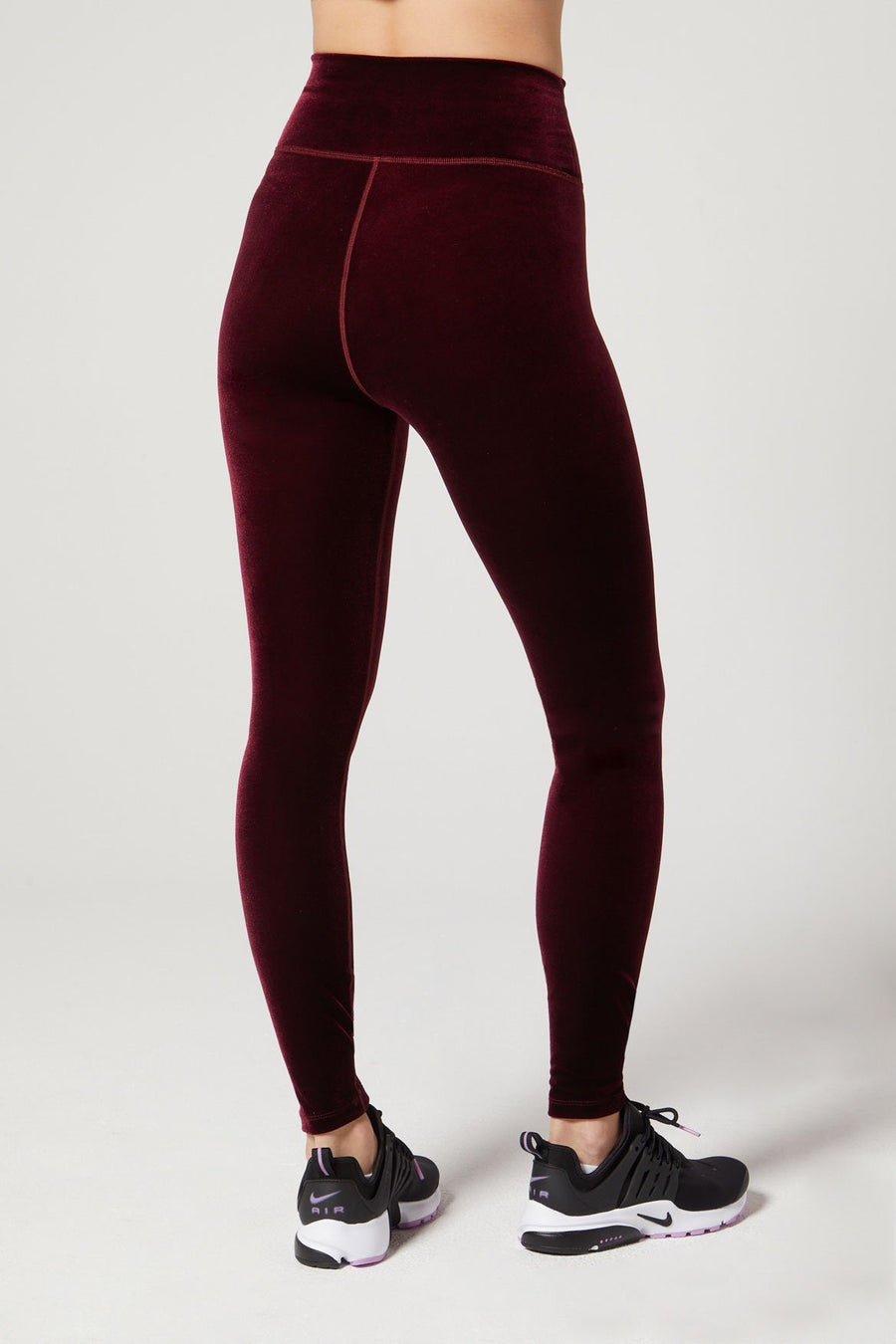 Bowie High Waist Legging Velvet Bordeaux
