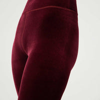 Bowie High Waist Legging Velvet Bordeaux