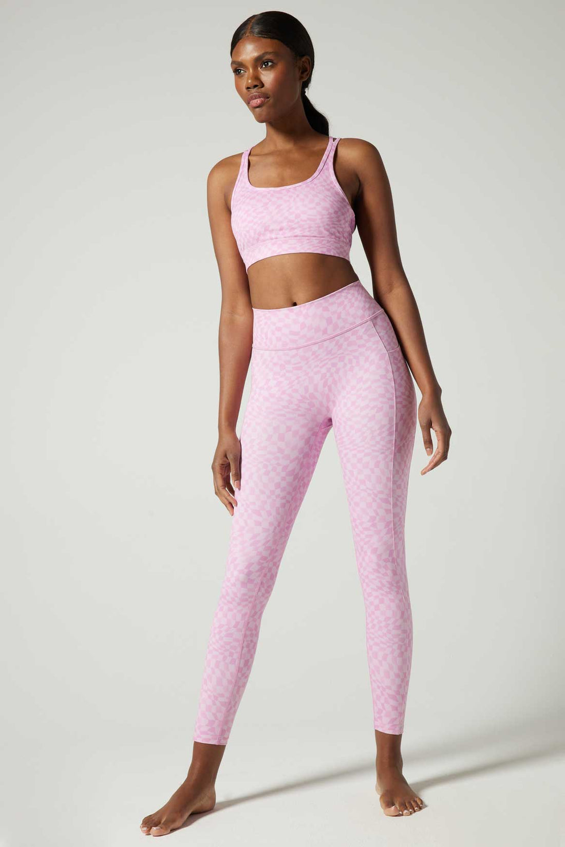 Strappy Bra Diagonal Tie Dye Black Multi