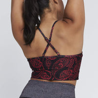 Avery Cropped Tank Red Paisley