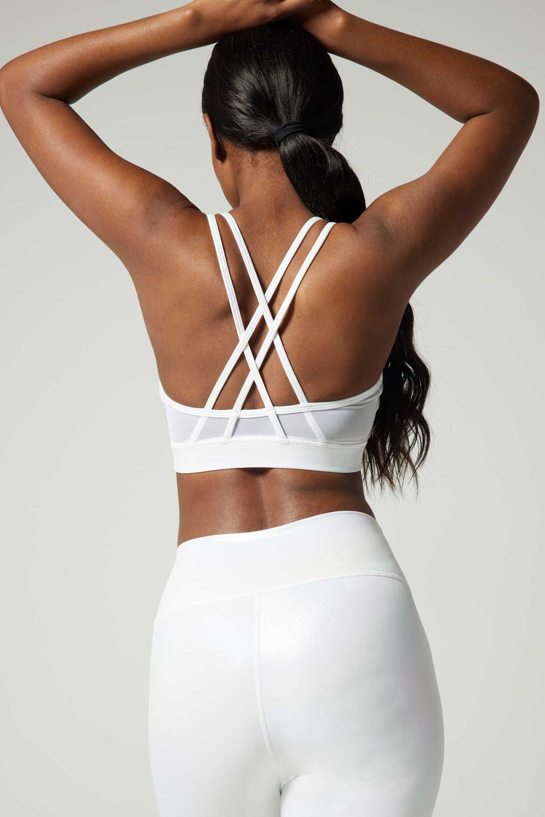 Strappy Bra Diagonal Tie Dye Black Multi