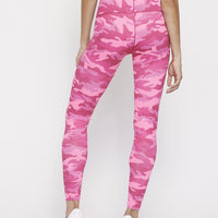 High Waist Reversible Leggings Neon Pink Cheetah - Neon Pink Camo PANTS W.I.T.H.-Wear It To Heart 