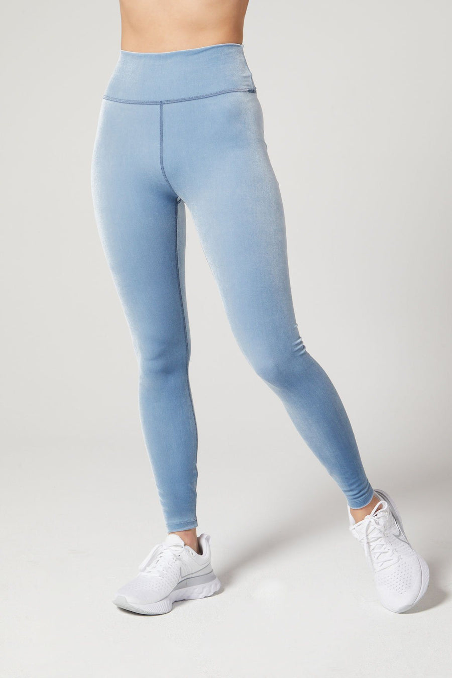 Bowie High Waist Legging Velvet Blue Mist