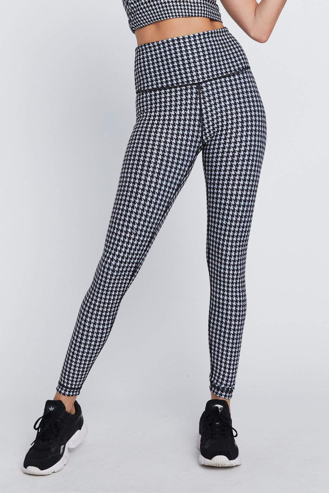 Urban Classics Dames Dames Dames Flock Lace Stripe Leggings, zwart, L Urban Classics Dames Dames Dames Flock Lace Stripe Leggings, zwart, L