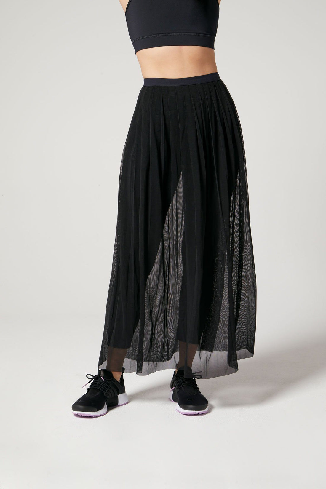 Mikayla Pleated Mesh Skirt Jet Black – Wear It To Heart