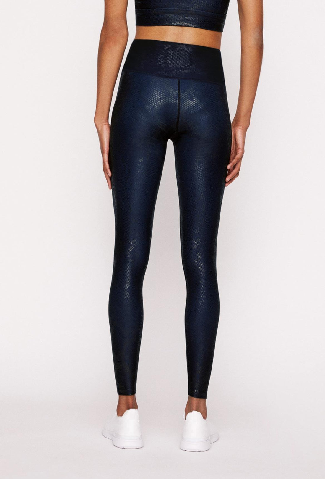 High-Waist Legging Blue Black Viper Foil