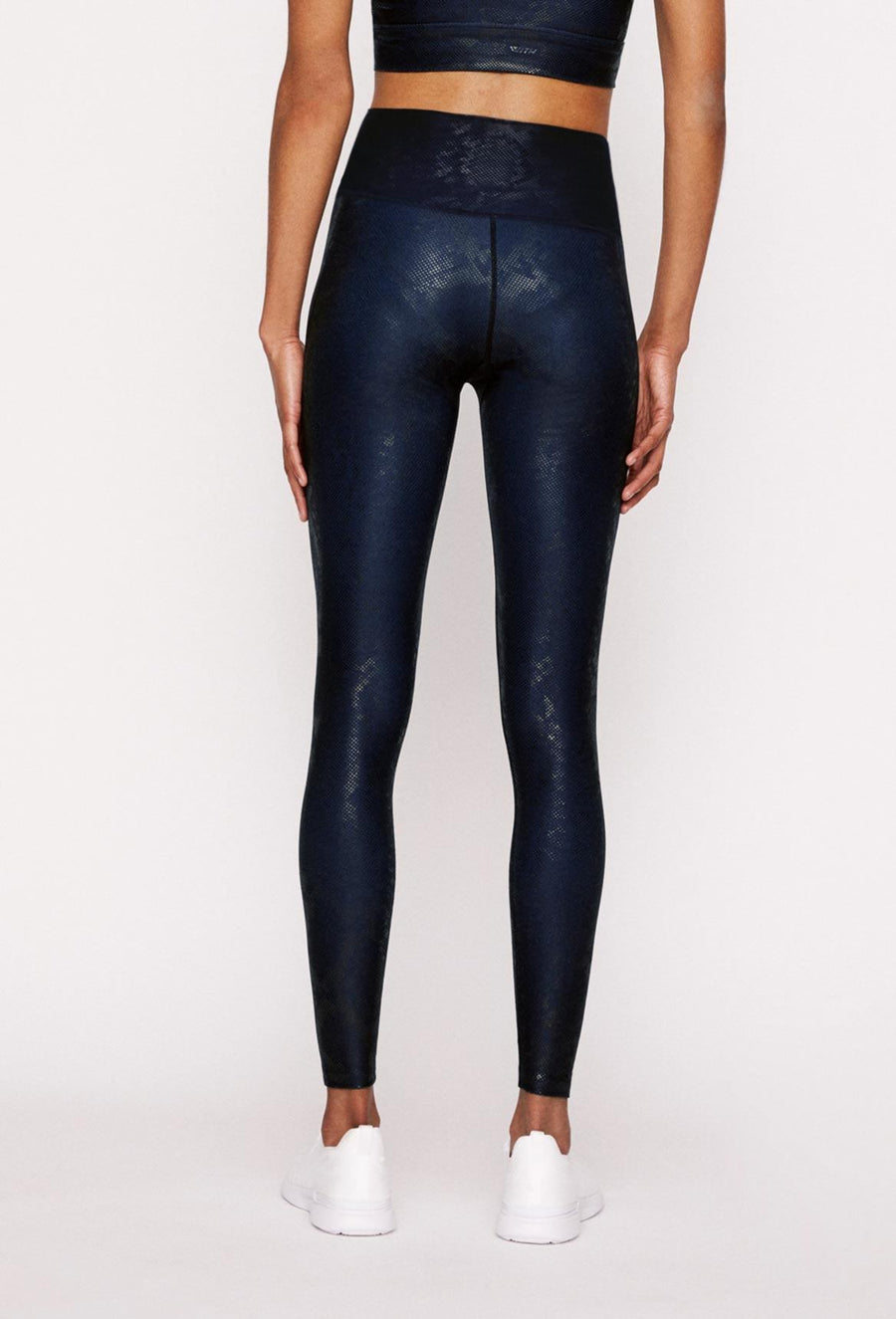 High-Waist Legging Blue Black Viper Foil