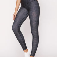 High-Waist Reversible Legging Black Denim
