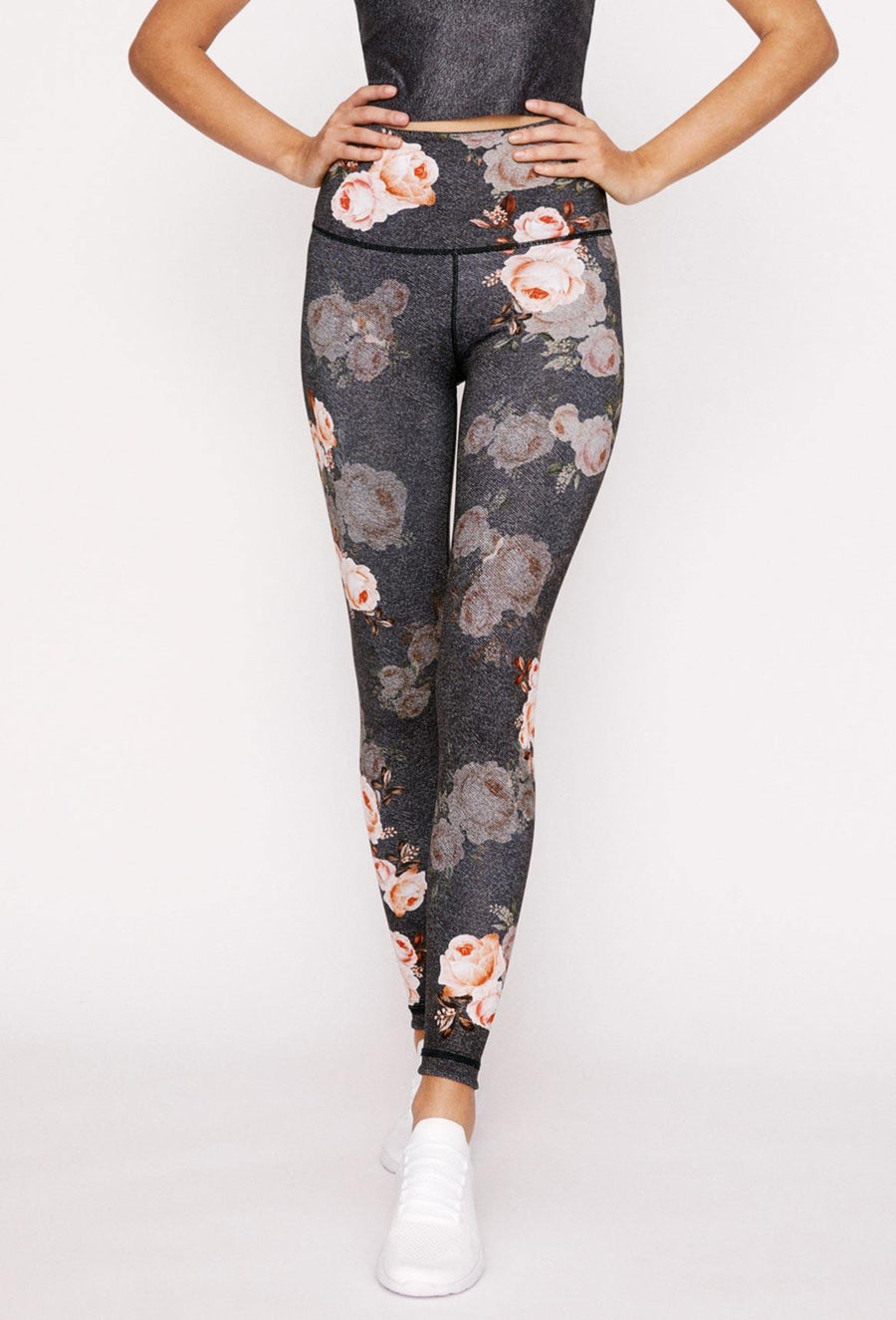 High-Waist Reversible Legging Black Denim