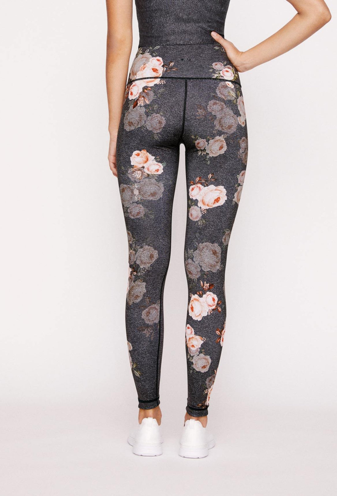 High-Waist Reversible Legging Black Denim