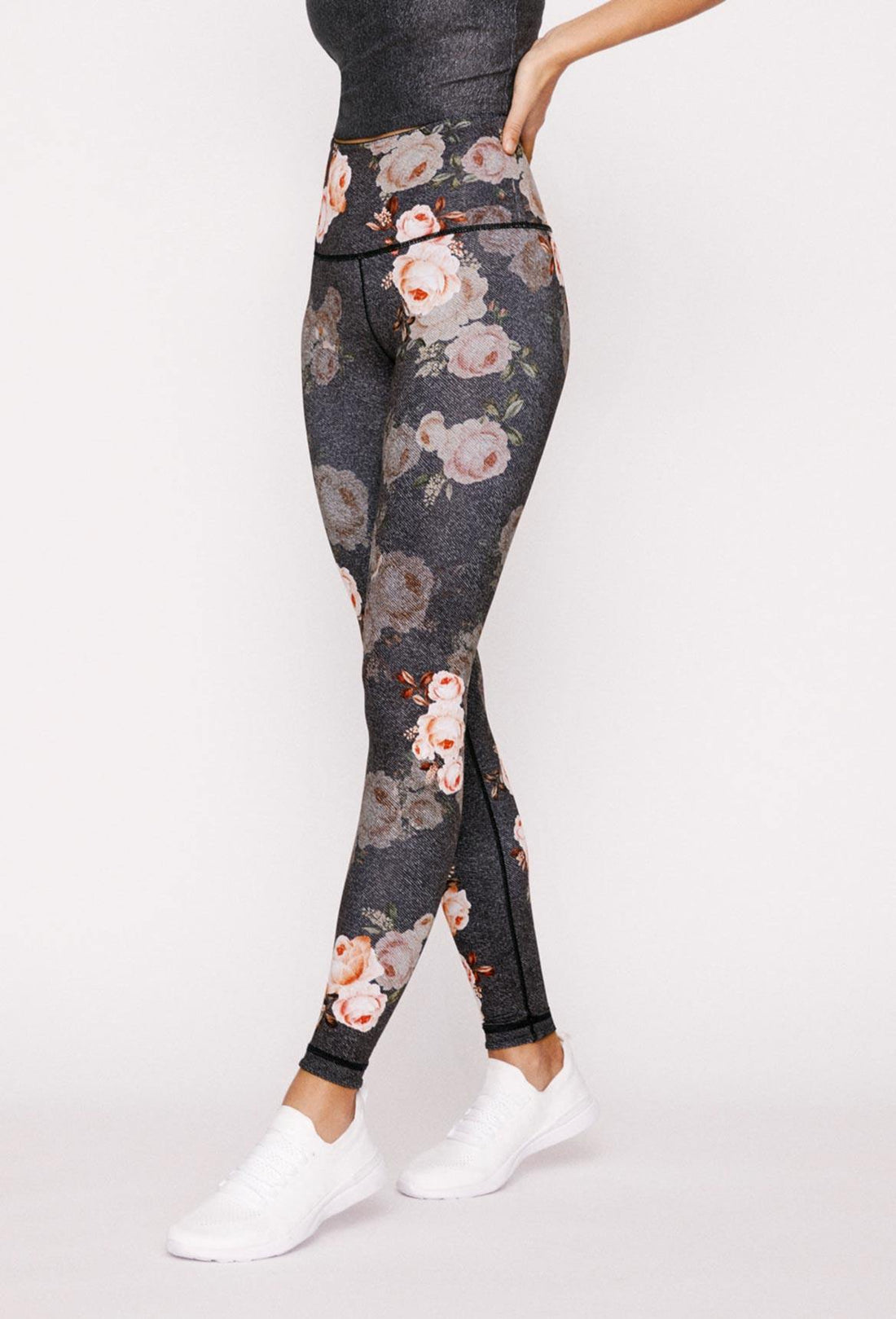 High-Waist Reversible Legging Black Denim