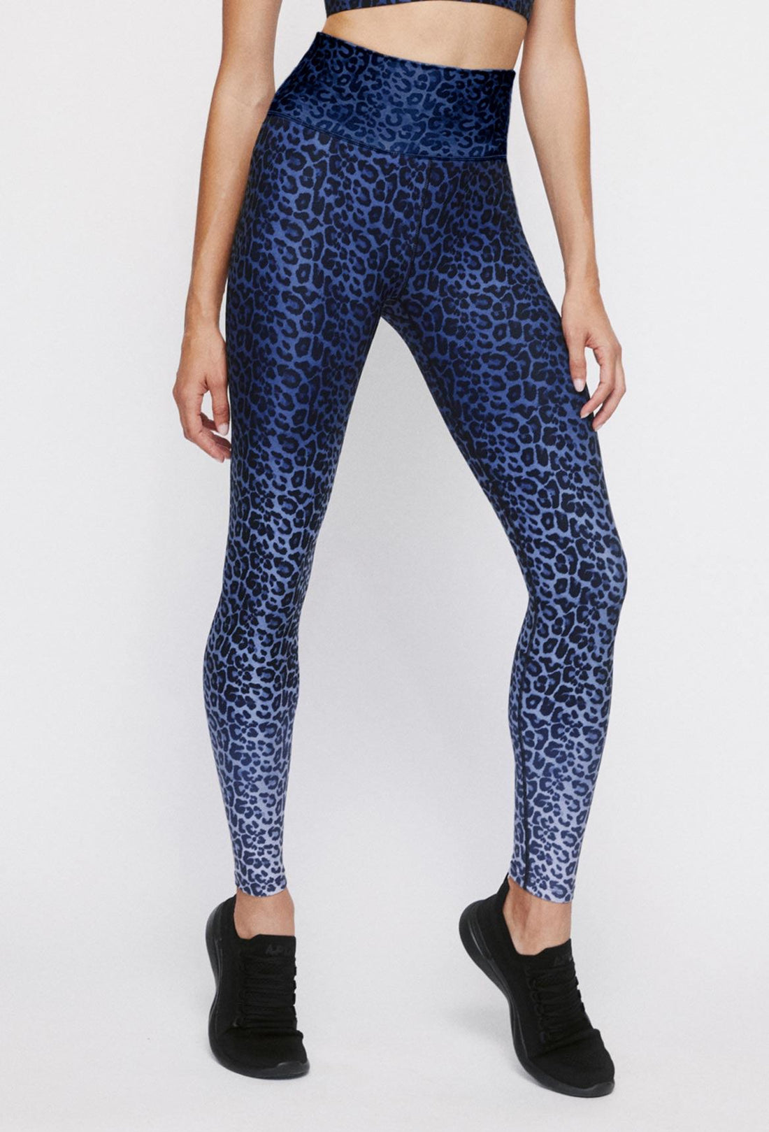 High Waist Reversible Leggings Blue Chill Cheetah - Twilight Camo