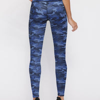 High Waist Reversible Leggings Blue Chill Cheetah - Twilight Camo