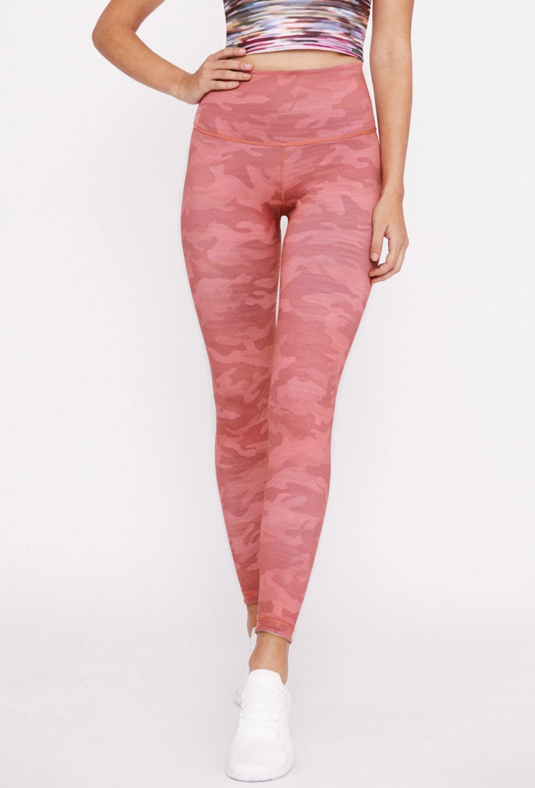 High-Waist Reversible Legging Infra Red Tie Dye