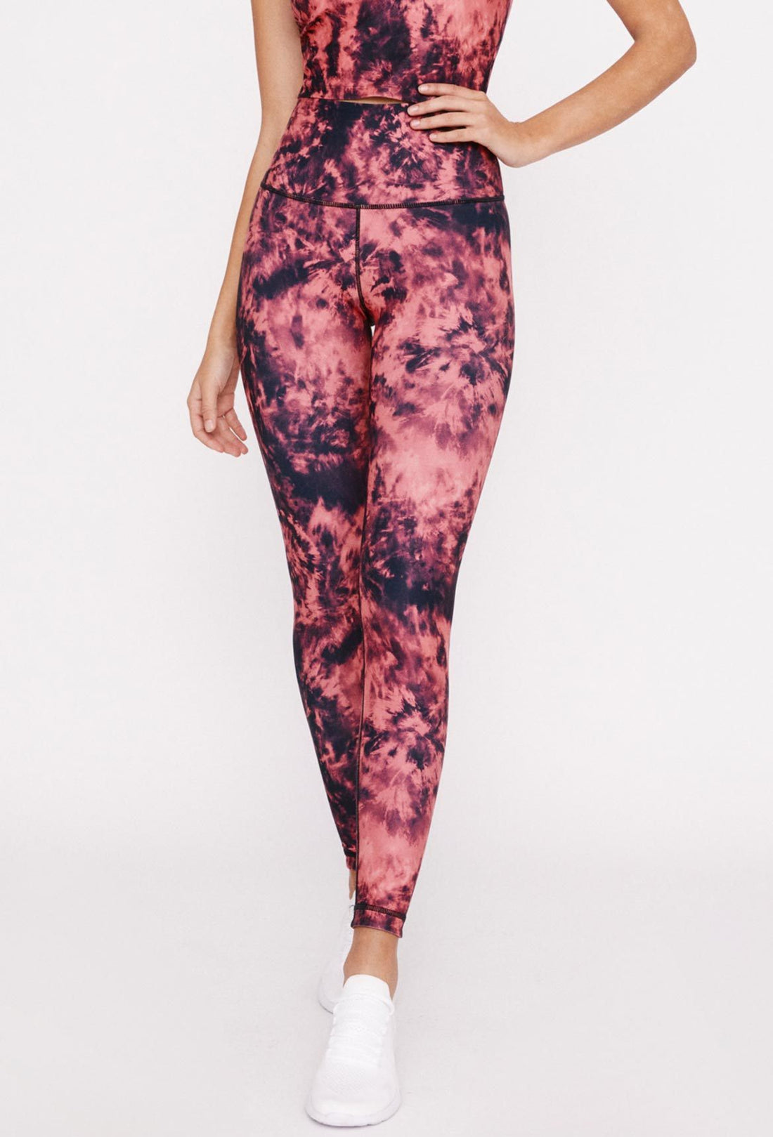 High-Waist Reversible Legging Infra Red Tie Dye