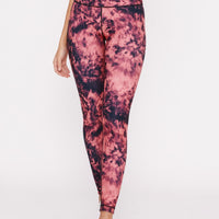 High-Waist Reversible Legging Infra Red Tie Dye
