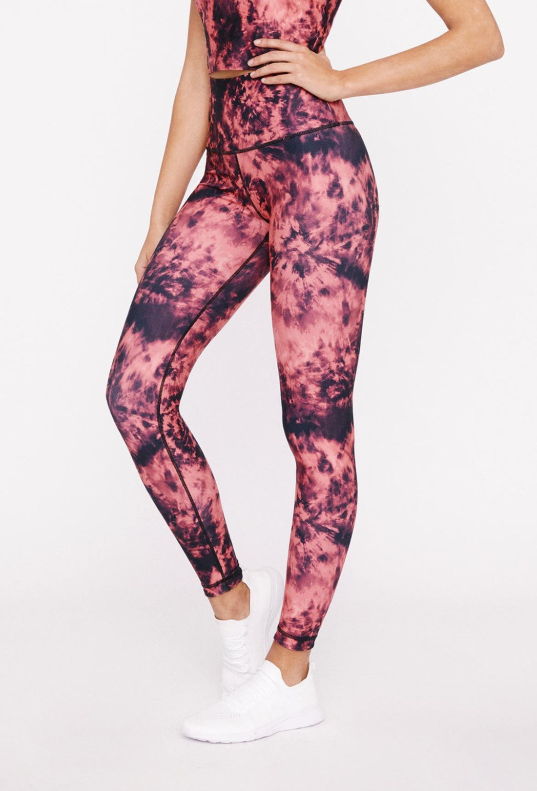 High-Waist Reversible Legging Infra Red Tie Dye